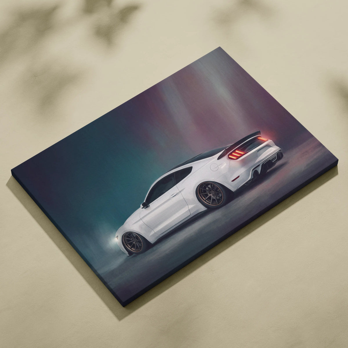 Ford Mustang Inspired Car Wall Art, Custom Muscle Car Canvas Print for Office
