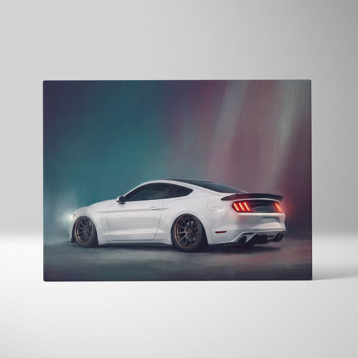 Ford Mustang Inspired Car Wall Art, Custom Muscle Car Canvas Print for Office