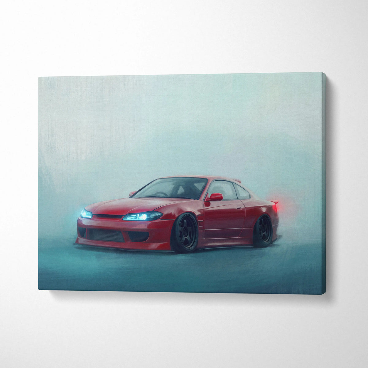 Nissan Silvia S15 Inspired Car Wall Art - Japanese Drift Vehicle Canvas Print for Living Room