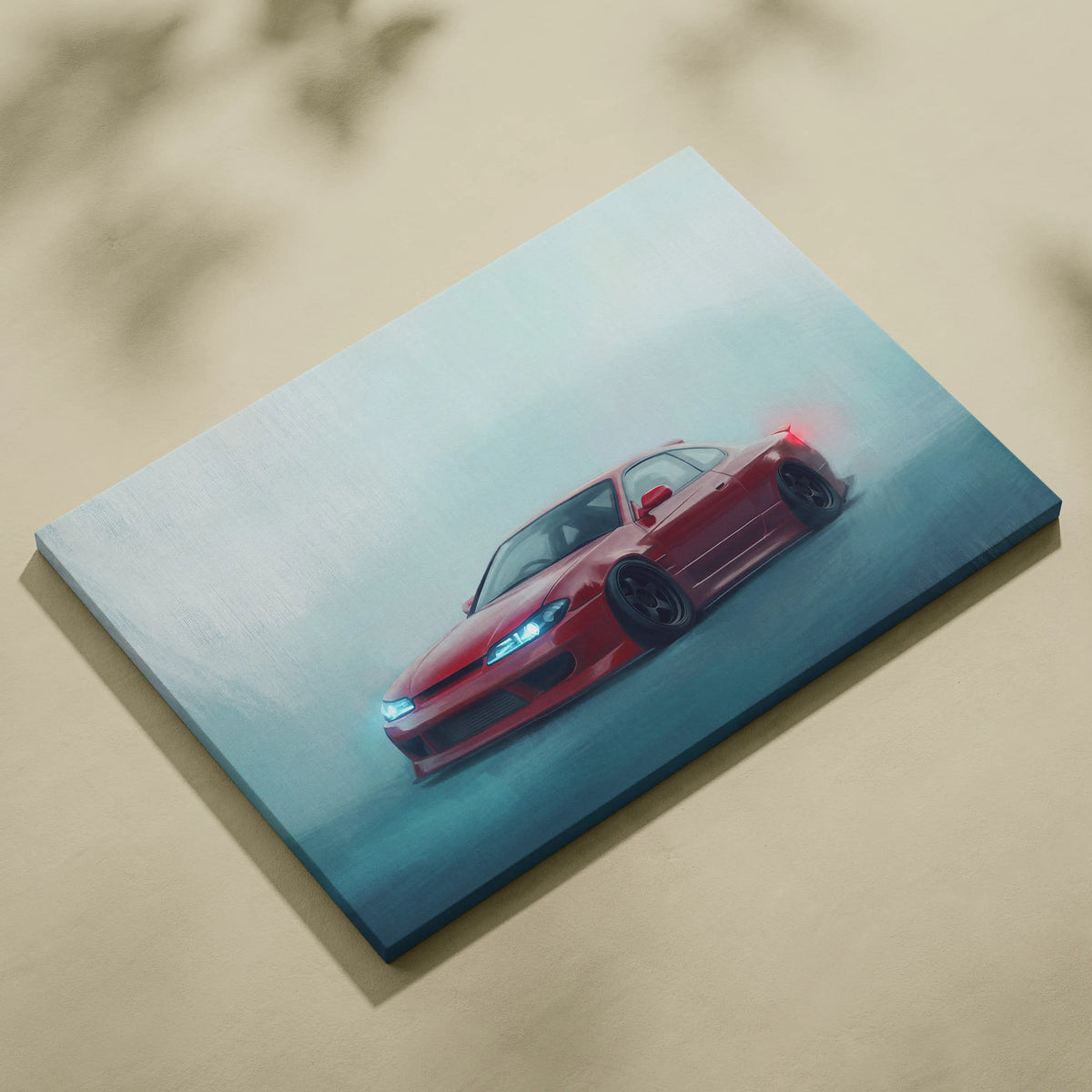 Nissan Silvia S15 Inspired Car Wall Art - Japanese Drift Vehicle Canvas Print for Living Room