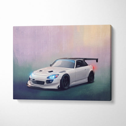 Honda S2000 Inspired Canvas Art - Widebody Japanese Sports Vehicle Wall Decor and Display