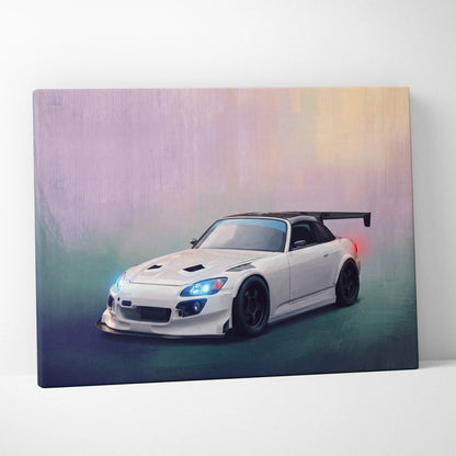 Honda S2000 Inspired Canvas Art - Widebody Japanese Sports Vehicle Wall Decor and Display