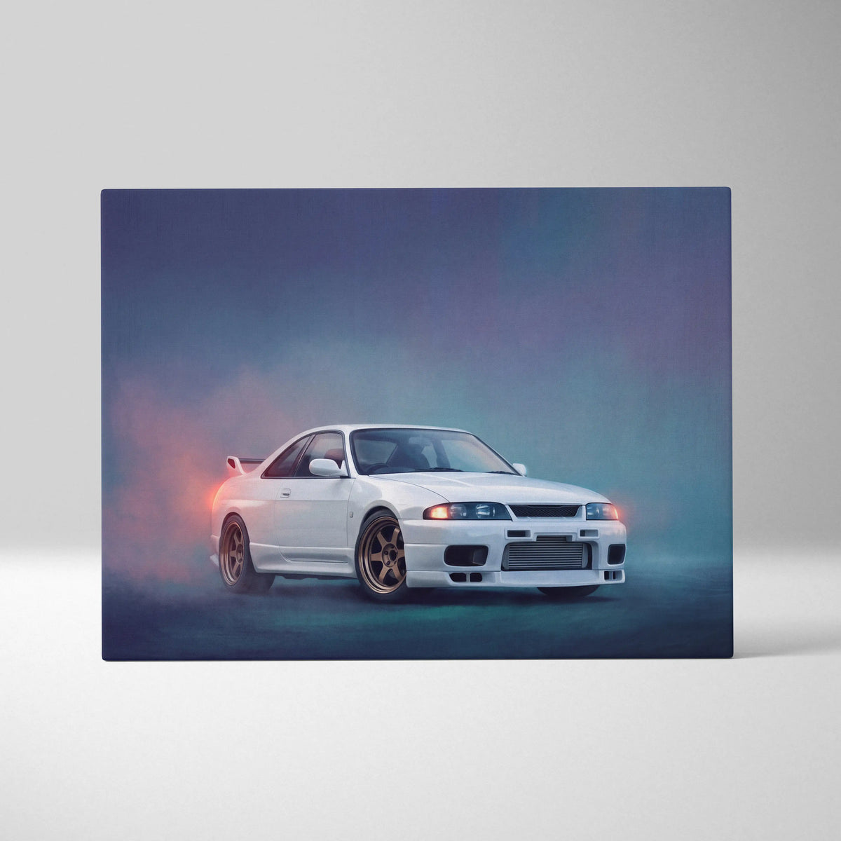 Nissan Skyline GT-R R33 Inspired Car Wall Art - Japanese JDM Canvas Print for Bedroom Decor