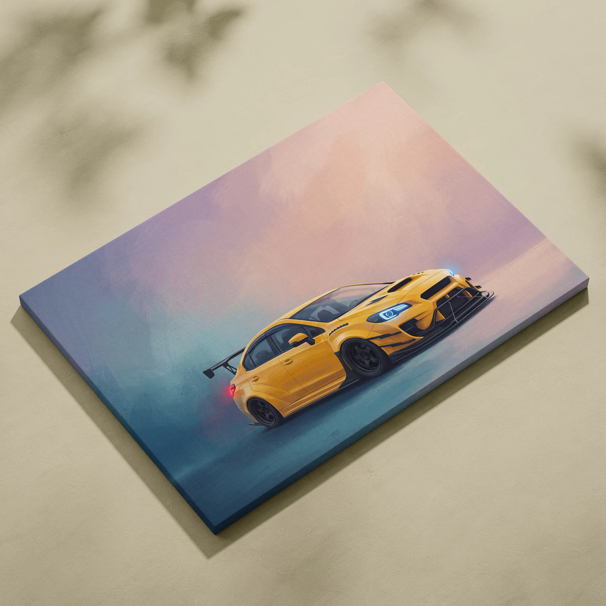 Subaru WRX STI Inspired Canvas Art, Rally Car Wall Decor for Garage