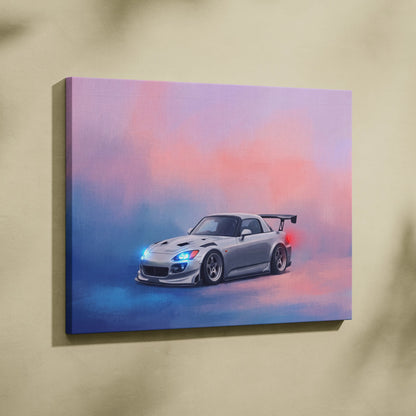 Honda S2000 Inspired Canvas Art - Widebody JDM Performance Vehicle Wall Decor and Display