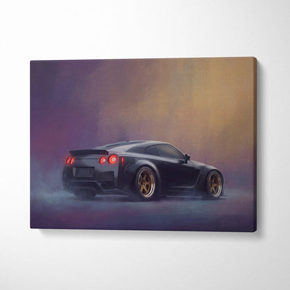 Nissan GT-R Inspired Canvas Art - Widebody JDM Performance Supercar Wall Decor and Display