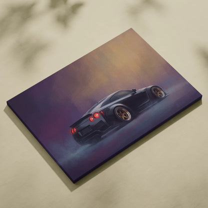 Nissan GT-R Inspired Canvas Art - Widebody JDM Performance Supercar Wall Decor and Display