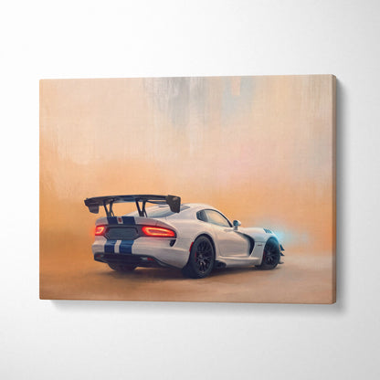Dodge Viper SRT ACR Inspired Supercar Canvas Art - Custom Car Wall Art Print