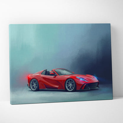 Ferrari 812 GTS Inspired Canvas Art - Premium Automotive Wall Decor