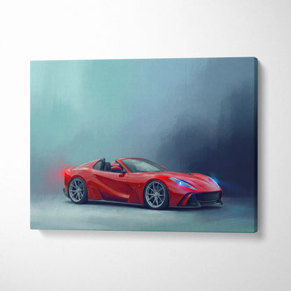 Ferrari 812 GTS Inspired Canvas Art - Premium Automotive Wall Decor