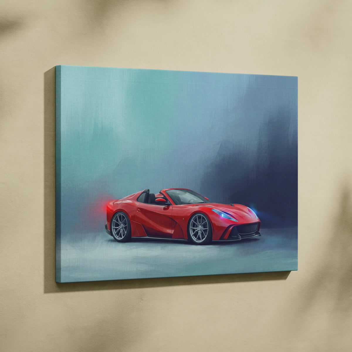 Ferrari 812 GTS Inspired Canvas Art - Premium Automotive Wall Decor