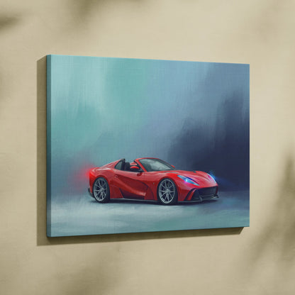Ferrari 812 GTS Inspired Canvas Art - Premium Automotive Wall Decor