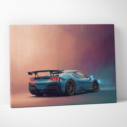 Ferrari F8 Tributo Inspired Automotive Wall Art - Luxury Supercar Canvas Print