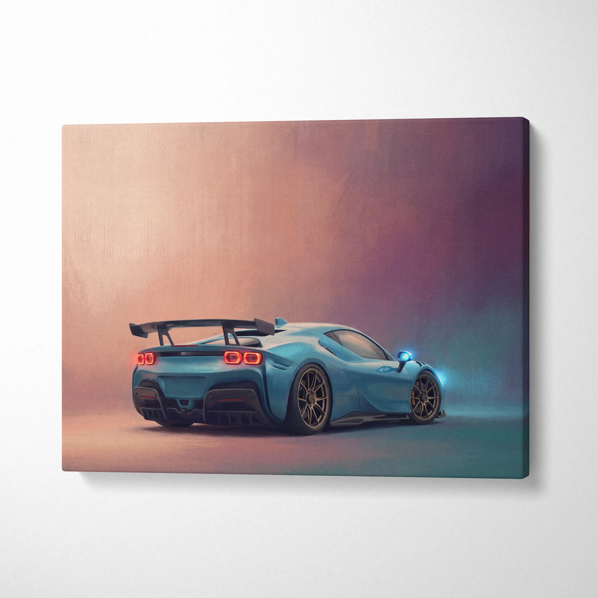 Ferrari F8 Tributo Inspired Automotive Wall Art - Luxury Supercar Canvas Print