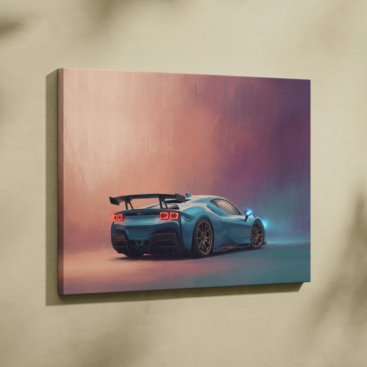 Ferrari F8 Tributo Inspired Automotive Wall Art - Luxury Supercar Canvas Print