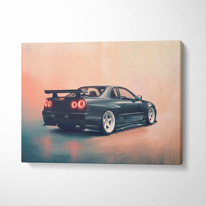 Nissan Skyline GT-R Inspired Canvas Art - JDM Performance Vehicle Wall Decor and Display