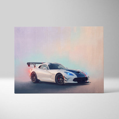 Dodge Viper SRT Inspired Automotive Wall Art - American Muscle Car Canvas Print