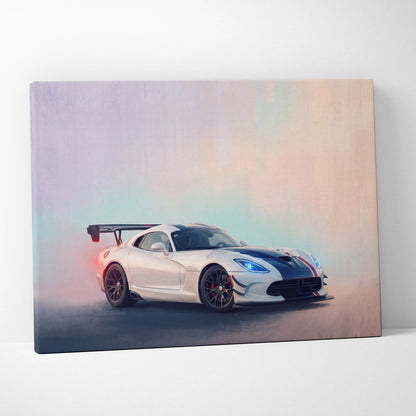 Dodge Viper SRT Inspired Automotive Wall Art - American Muscle Car Canvas Print