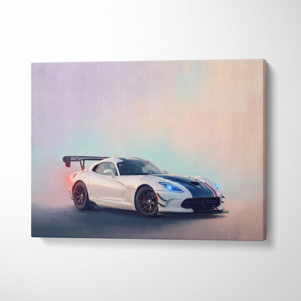 Dodge Viper SRT Inspired Automotive Wall Art - American Muscle Car Canvas Print