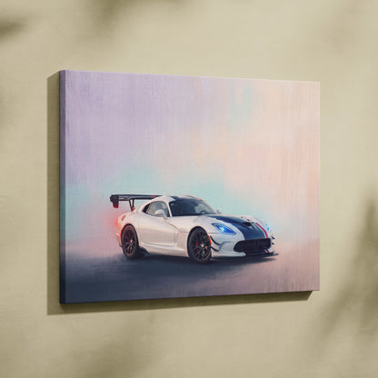 Dodge Viper SRT Inspired Automotive Wall Art - American Muscle Car Canvas Print
