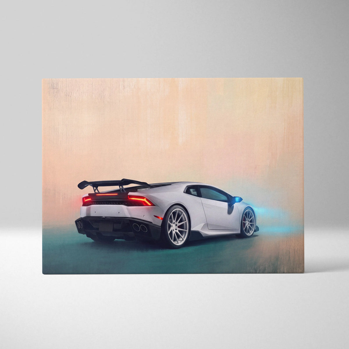 Lamborghini Huracán Inspired Supercar Canvas Art - Custom Car Wall Art Print