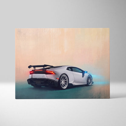 Lamborghini Huracán Inspired Supercar Canvas Art - Custom Car Wall Art Print