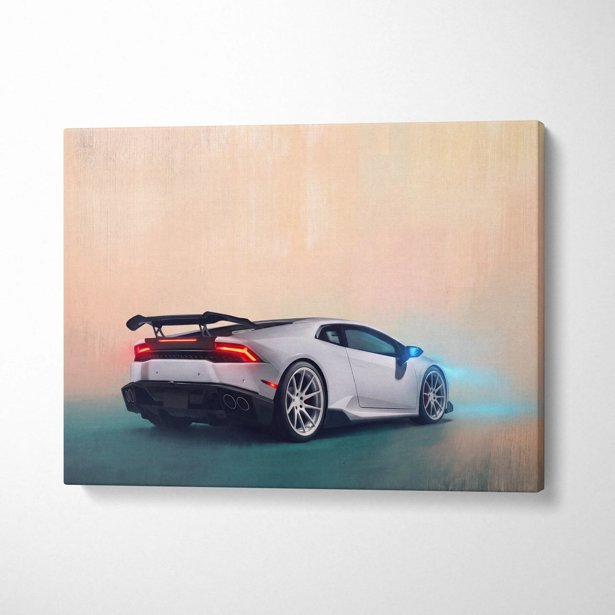 Lamborghini Huracán Inspired Supercar Canvas Art - Custom Car Wall Art Print