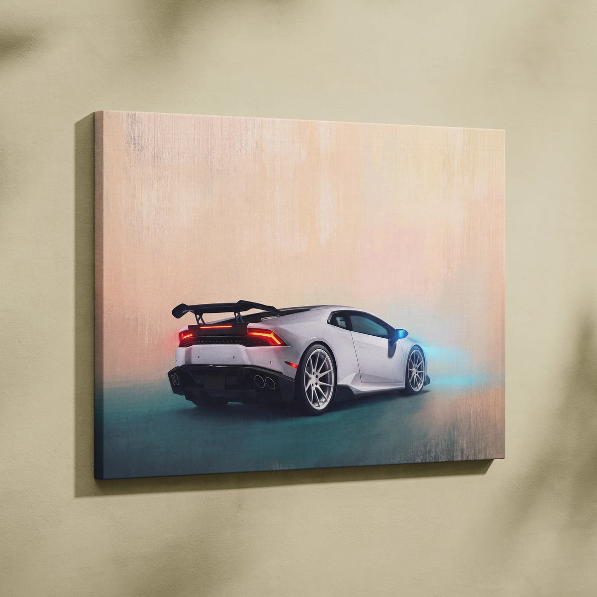 Lamborghini Huracán Inspired Supercar Canvas Art - Custom Car Wall Art Print