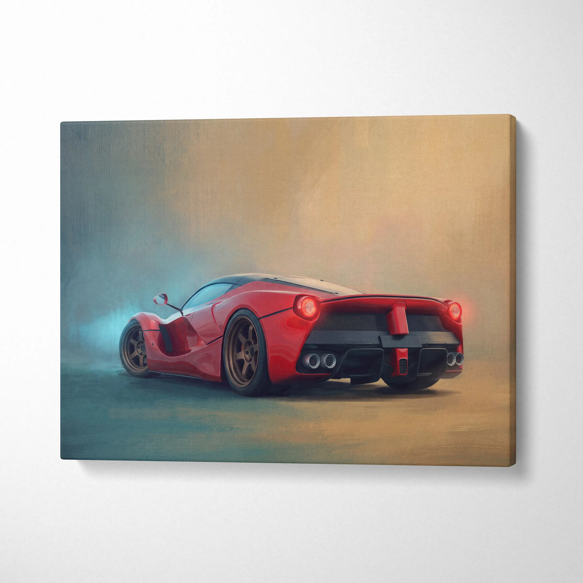 Ferrari LaFerrari Inspired Car Wall Art - Track Edition Canvas Painting Print