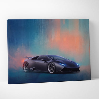 Lamborghini Huracán Inspired Supercar Canvas Art - Custom Car Wall Art Print