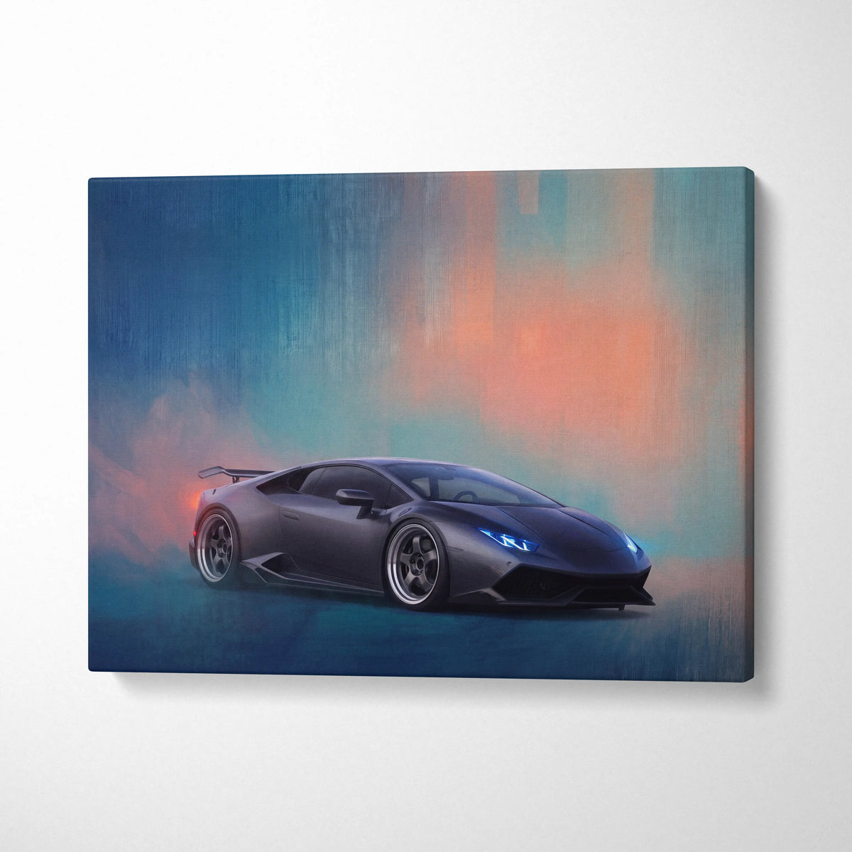 Lamborghini Huracán Inspired Supercar Canvas Art - Custom Car Wall Art Print
