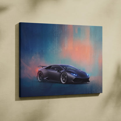 Lamborghini Huracán Inspired Supercar Canvas Art - Custom Car Wall Art Print