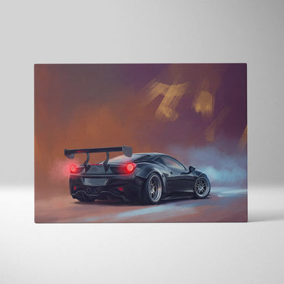 Ferrari 458 Italia Inspired Canvas Art - Premium Automotive Wall Decor