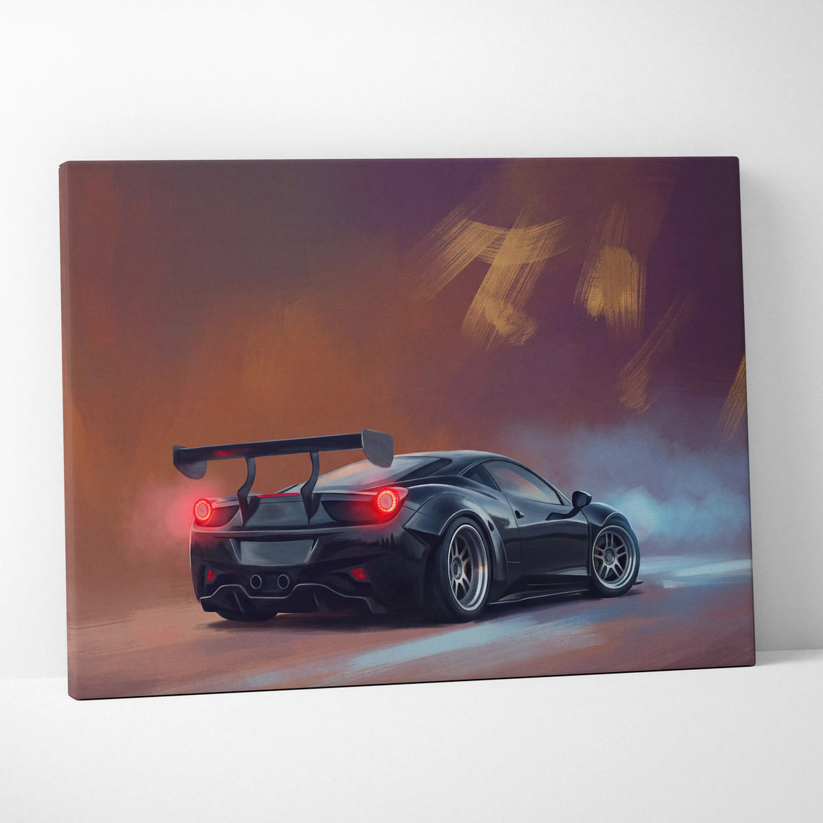 Ferrari 458 Italia Inspired Canvas Art - Premium Automotive Wall Decor
