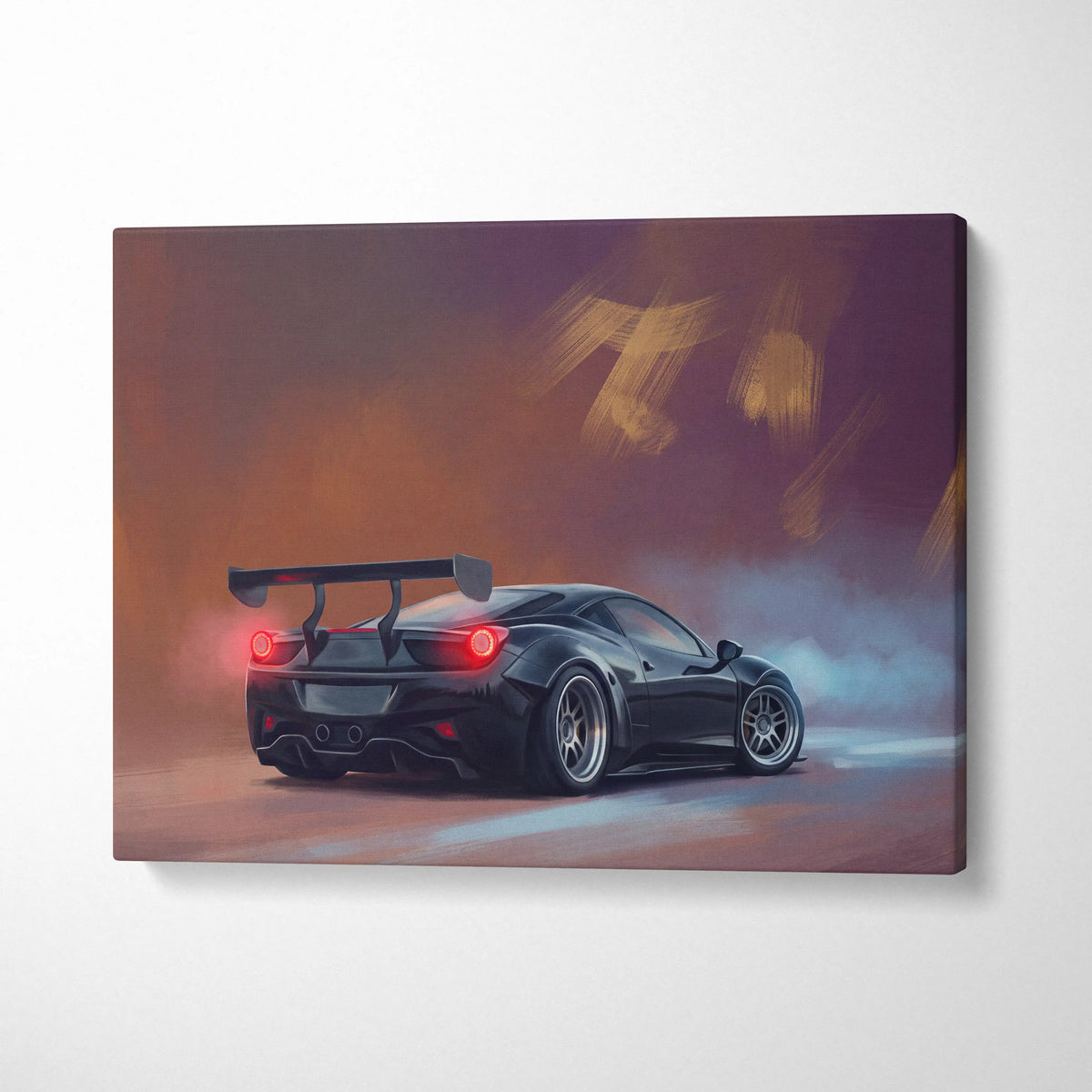 Ferrari 458 Italia Inspired Canvas Art - Premium Automotive Wall Decor