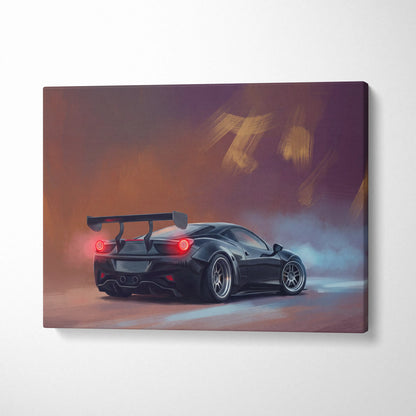 Ferrari 458 Italia Inspired Canvas Art - Premium Automotive Wall Decor