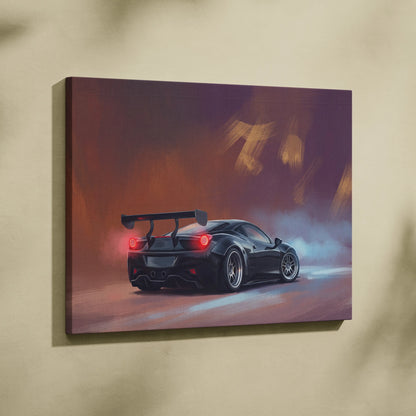 Ferrari 458 Italia Inspired Canvas Art - Premium Automotive Wall Decor