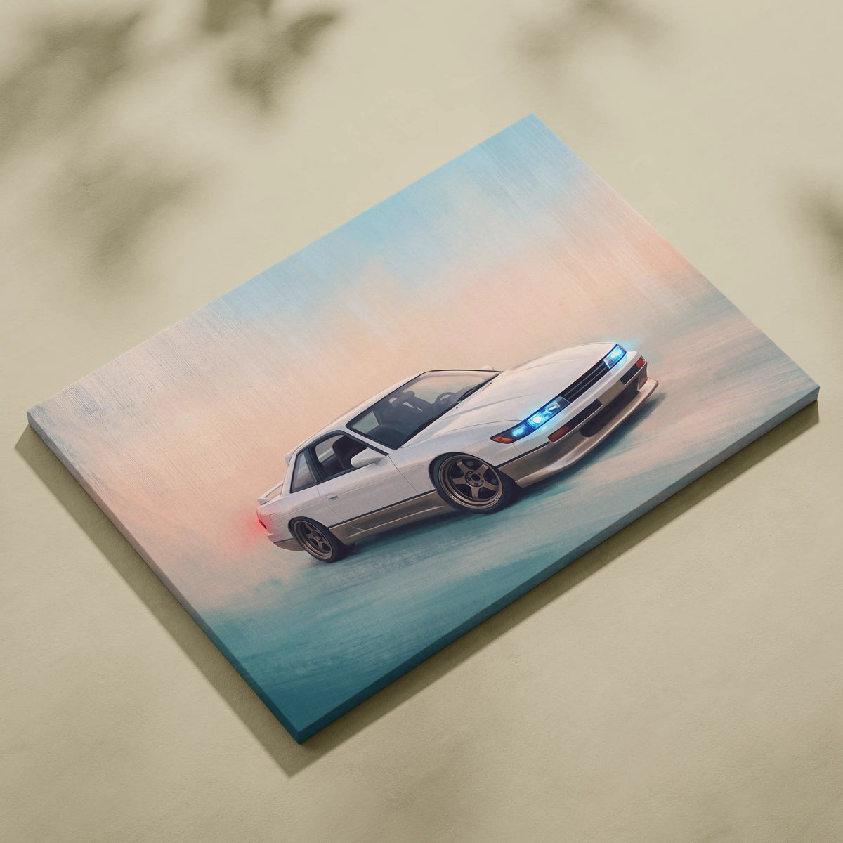 Nissan Silvia S13 Inspired Car Wall Art - Japanese Drift Vehicle Canvas Print for Living Room