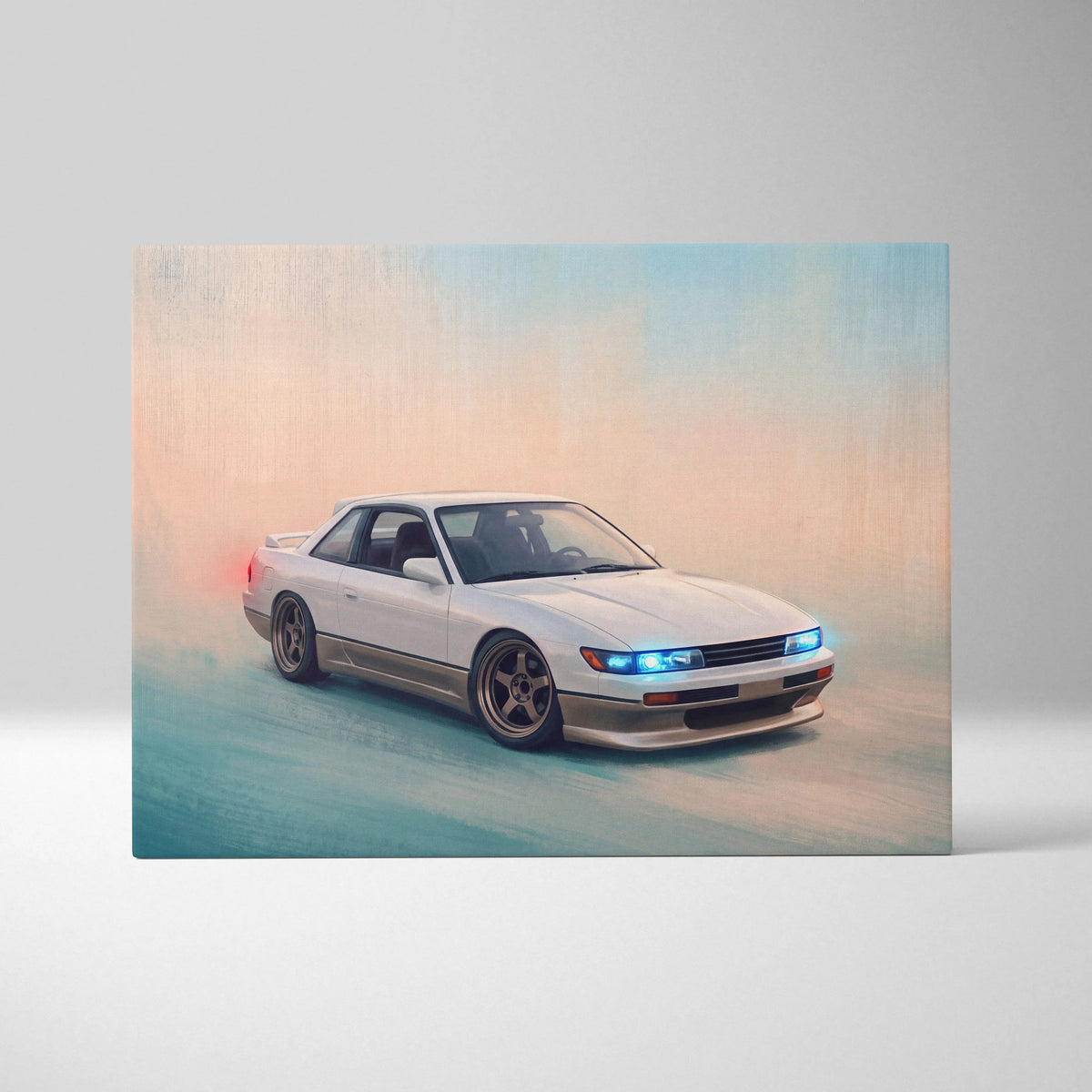 Nissan Silvia S13 Inspired Car Wall Art - Japanese Drift Vehicle Canvas Print for Living Room