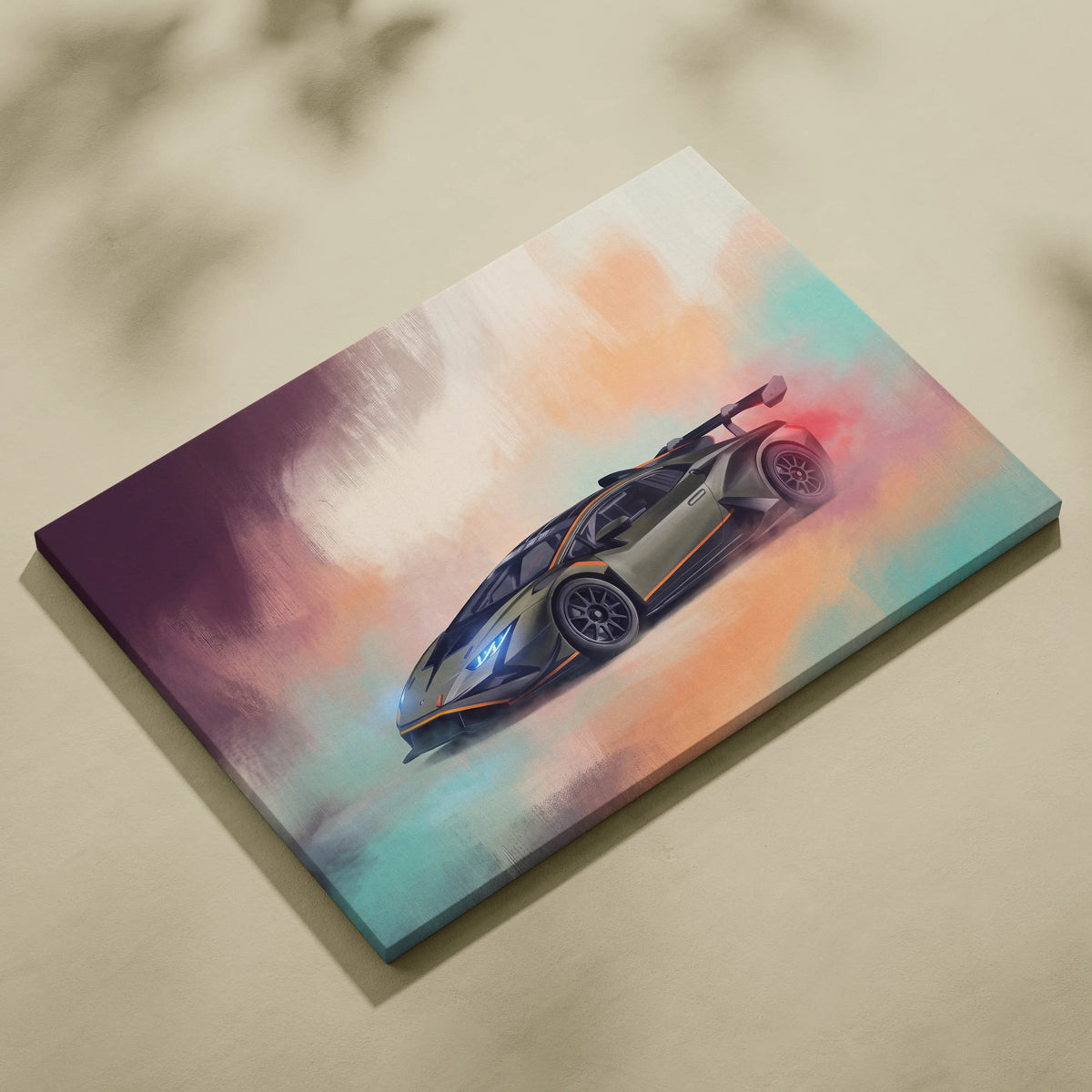 Lamborghini Huracán STO Inspired Supercar Canvas Art - Custom Car Wall Art Print