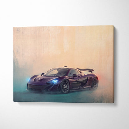 McLaren P1 Inspired Automotive Wall Art - Luxury Supercar Canvas Print