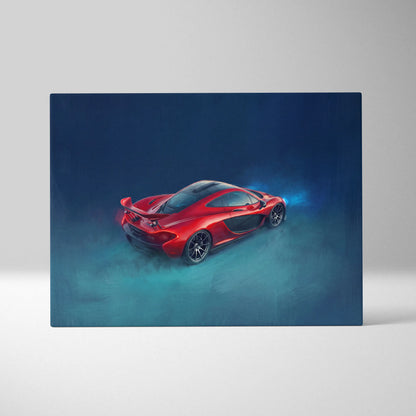 McLaren P1 Inspired Supercar Canvas Art - Custom Car Wall Art Print