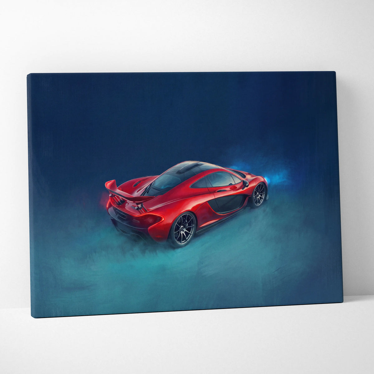 McLaren P1 Inspired Supercar Canvas Art - Custom Car Wall Art Print