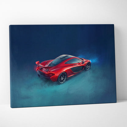 McLaren P1 Inspired Supercar Canvas Art - Custom Car Wall Art Print