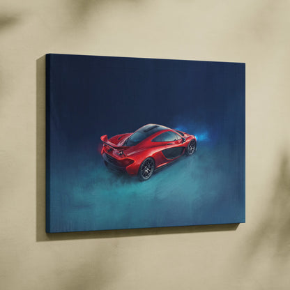 McLaren P1 Inspired Supercar Canvas Art - Custom Car Wall Art Print