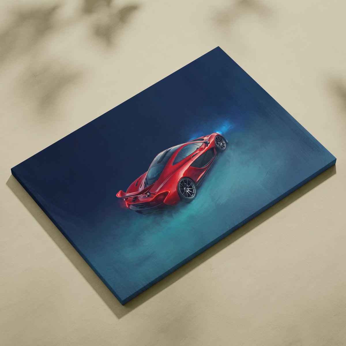 McLaren P1 Inspired Supercar Canvas Art - Custom Car Wall Art Print