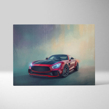 Mercedes-AMG GT Coupe Inspired Canvas Art - Premium Automotive Wall Decor