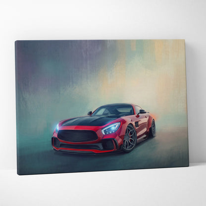 Mercedes-AMG GT Coupe Inspired Canvas Art - Premium Automotive Wall Decor
