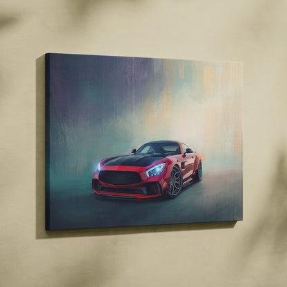 Mercedes-AMG GT Coupe Inspired Canvas Art - Premium Automotive Wall Decor
