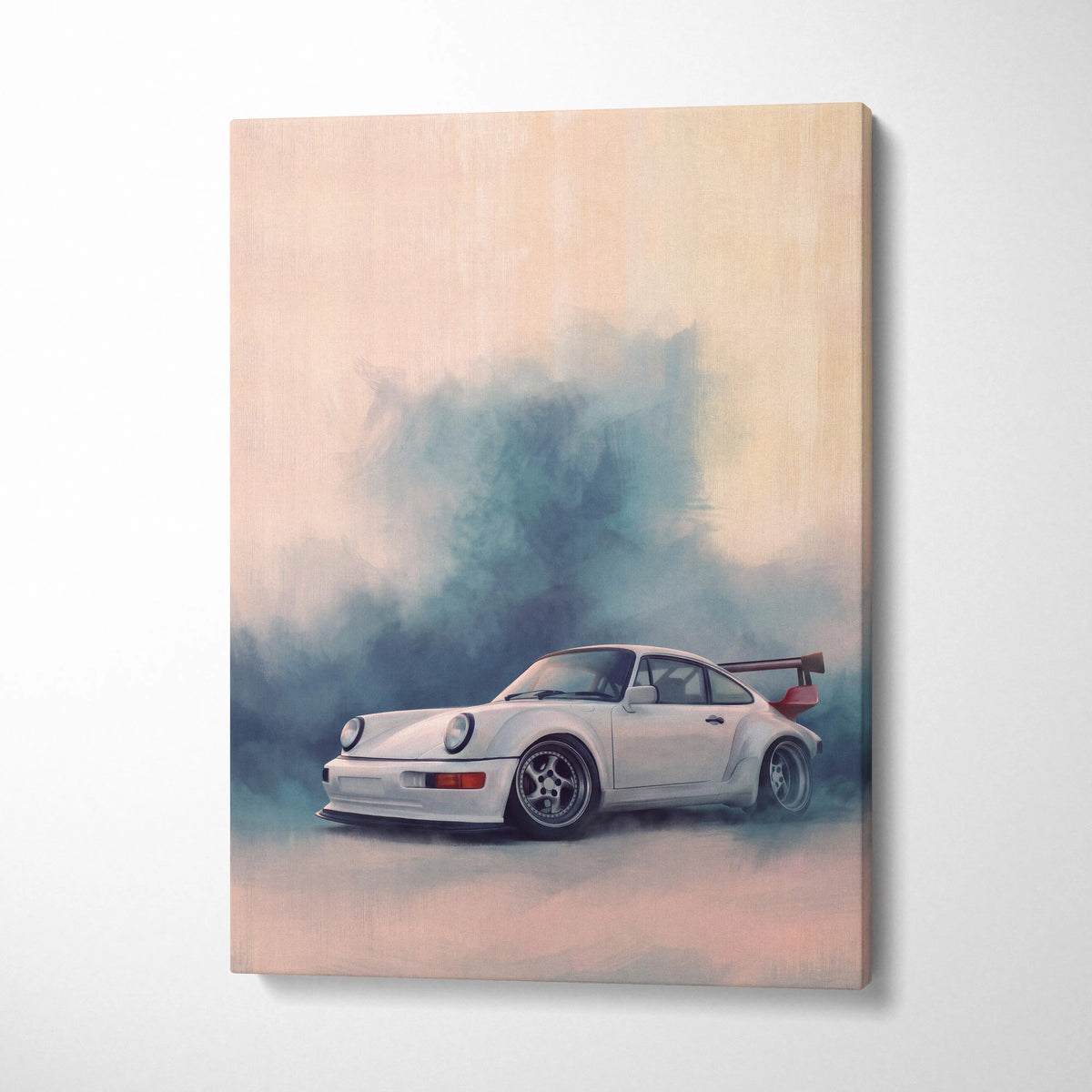 Porsche 911 Inspired Automotive Wall Art, Classic German Sports Car Canvas Art Print